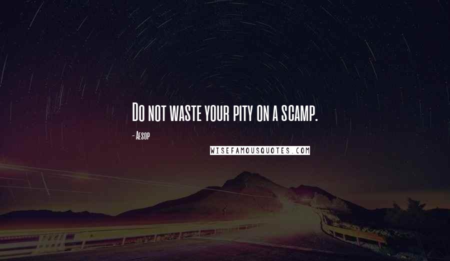 Aesop Quotes: Do not waste your pity on a scamp.