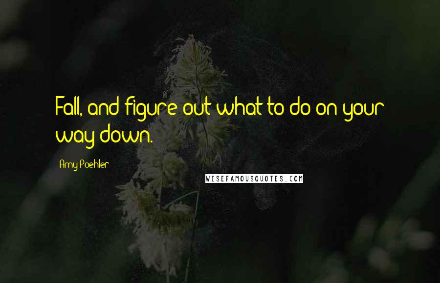 Amy Poehler Quotes: Fall, and figure out what to do on your way down.