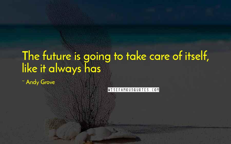 Andy Grove Quotes: The future is going to take care of itself, like it always has