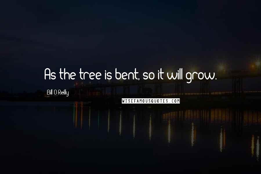 Bill O'Reilly Quotes: As the tree is bent, so it will grow.