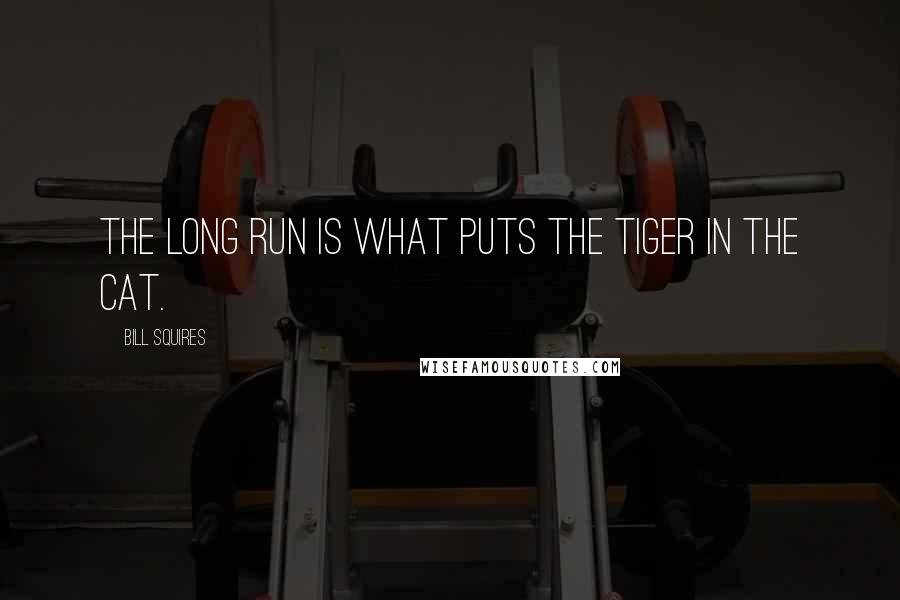 Bill Squires Quotes: The long run is what puts the tiger in the cat.