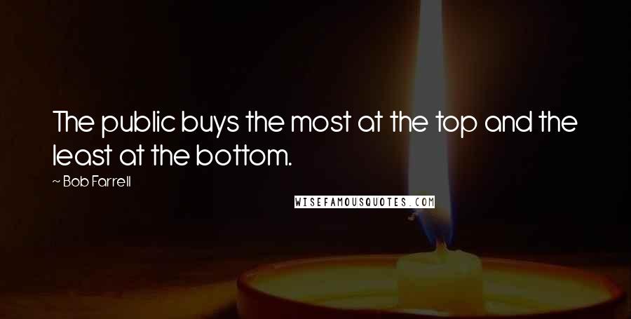 Bob Farrell Quotes: The public buys the most at the top and the least at the bottom.