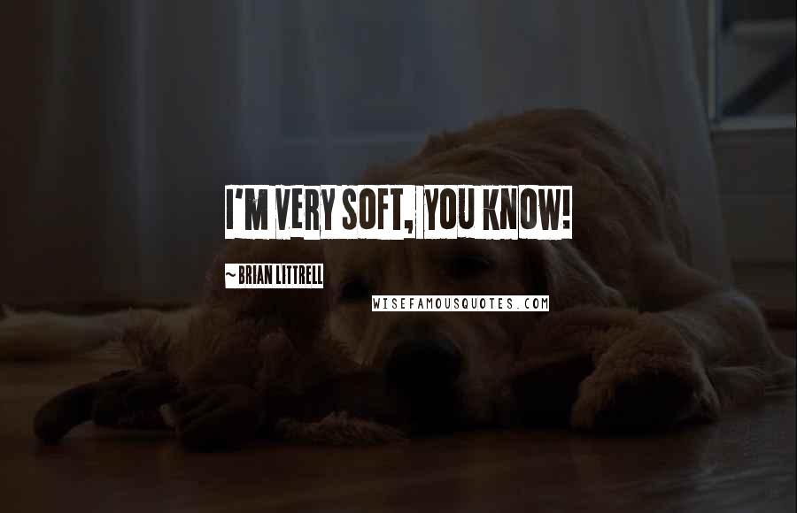 Brian Littrell Quotes: I'm very soft, you know!