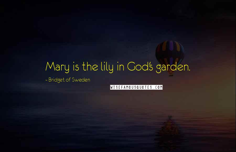 Bridget Of Sweden Quotes: Mary is the lily in God's garden.