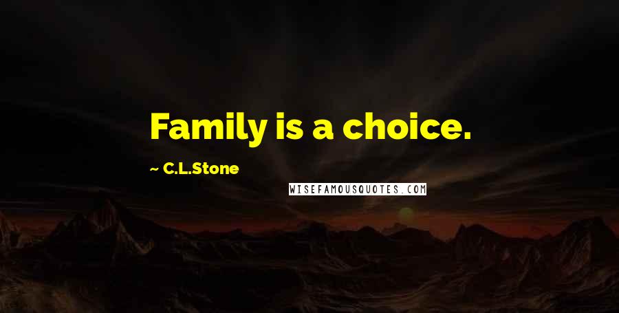 C.L.Stone Quotes: Family is a choice.