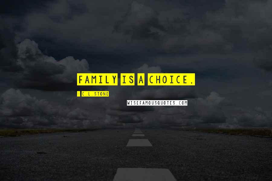 C.L.Stone Quotes: Family is a choice.