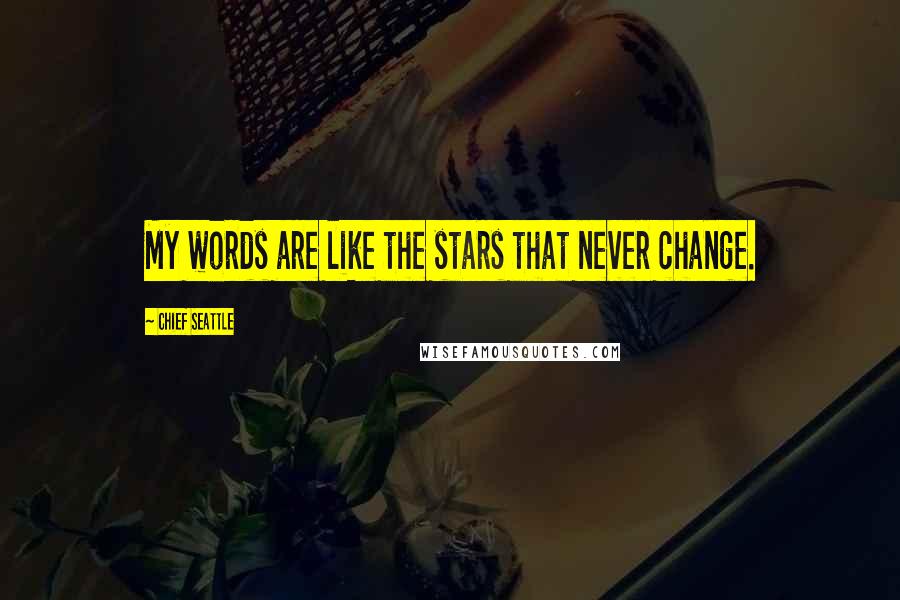 Chief Seattle Quotes: My words are like the stars that never change.