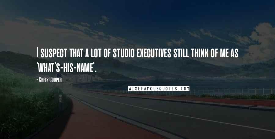 Chris Cooper Quotes: I suspect that a lot of studio executives still think of me as 'what's-his-name'.