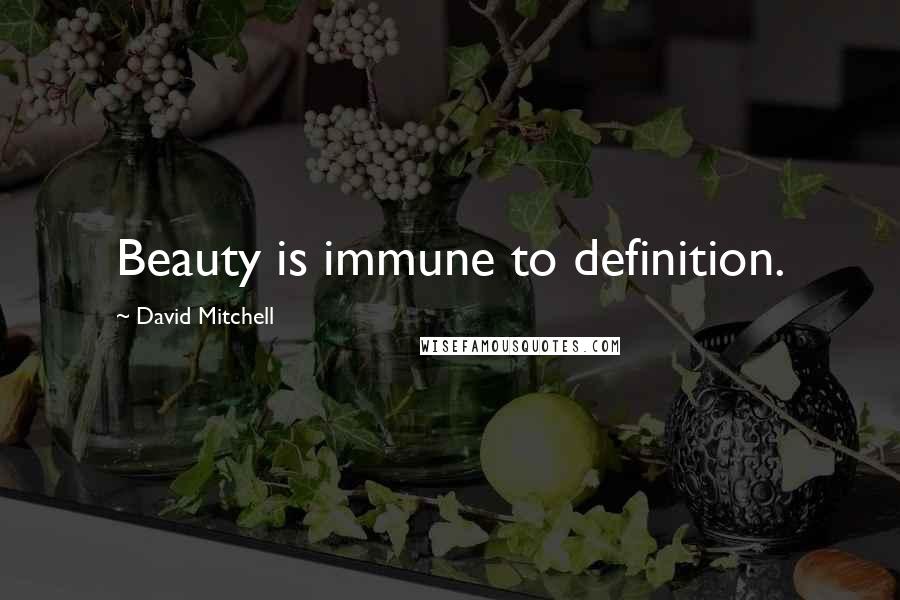 David Mitchell Quotes: Beauty is immune to definition.