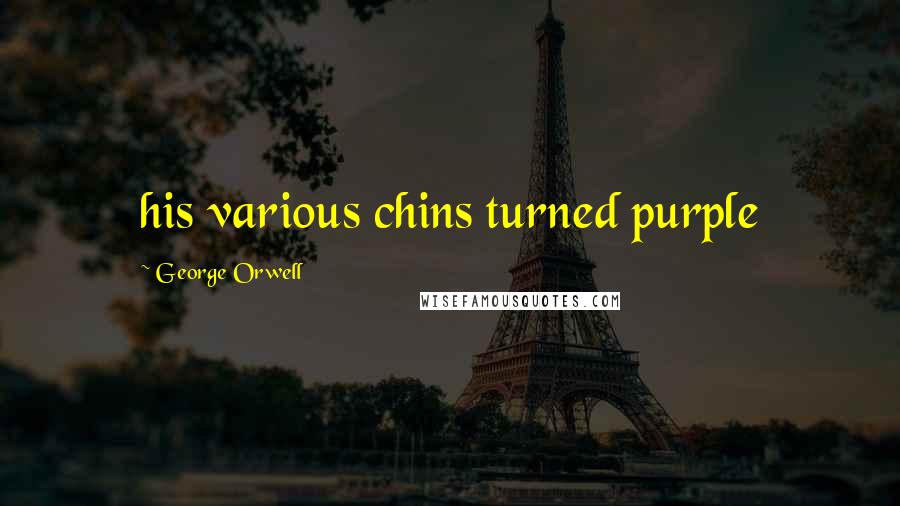 George Orwell Quotes: his various chins turned purple