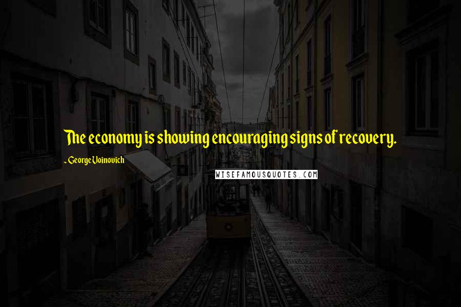 George Voinovich Quotes: The economy is showing encouraging signs of recovery.