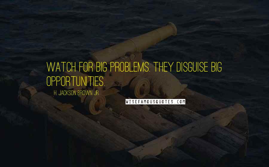 H. Jackson Brown Jr. Quotes: Watch for big problems. They disguise big opportunities.