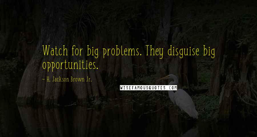 H. Jackson Brown Jr. Quotes: Watch for big problems. They disguise big opportunities.