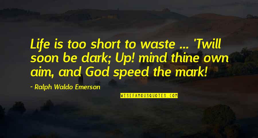 12 Step Slogans Quotes By Ralph Waldo Emerson: Life is too short to waste ... 'Twill