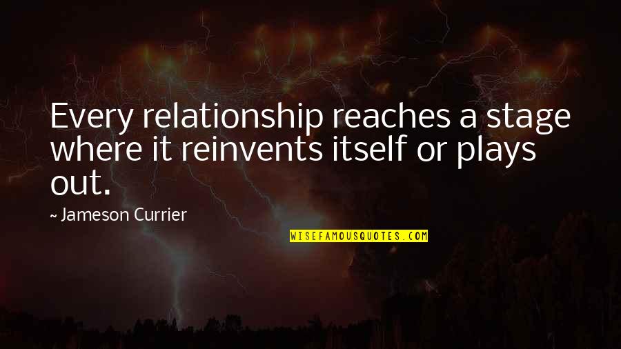 15074 Quotes By Jameson Currier: Every relationship reaches a stage where it reinvents