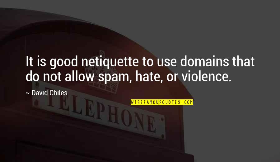 1984 Gin Quotes By David Chiles: It is good netiquette to use domains that