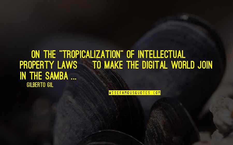 2011 Cricket World Cup Quotes By Gilberto Gil: [ on the "tropicalization" of intellectual property laws