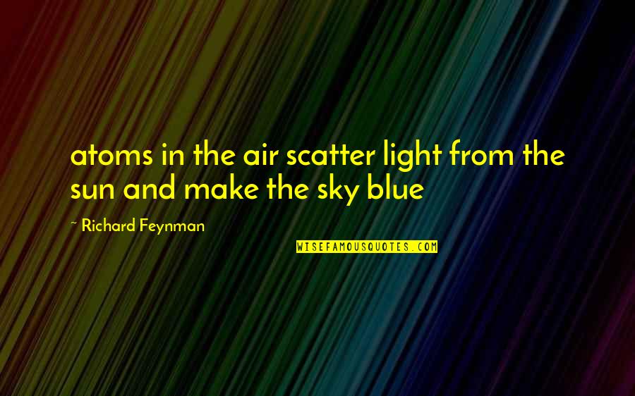 691 Quotes By Richard Feynman: atoms in the air scatter light from the