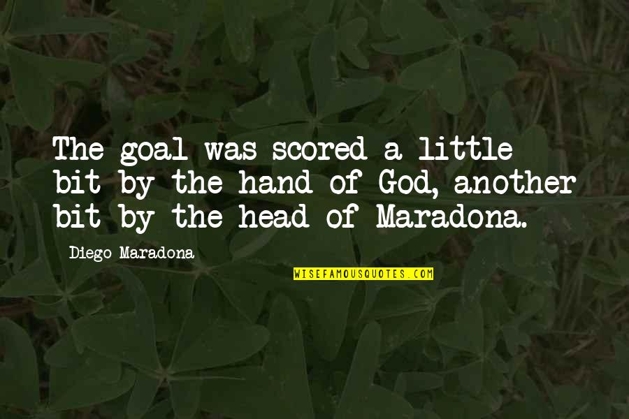 762 Gun Quotes By Diego Maradona: The goal was scored a little bit by