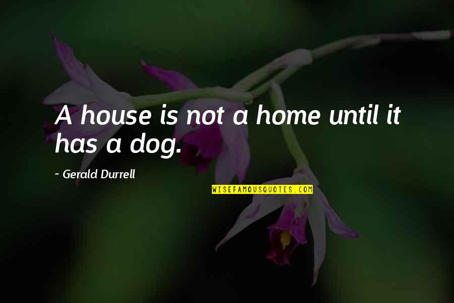 84601 Quotes By Gerald Durrell: A house is not a home until it