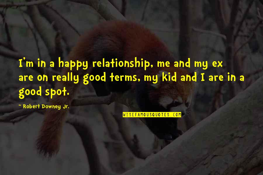 A Ex Quotes By Robert Downey Jr.: I'm in a happy relationship, me and my