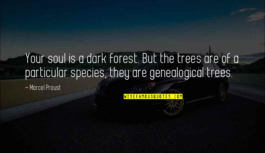 A Forest Quotes By Marcel Proust: Your soul is a dark forest. But the