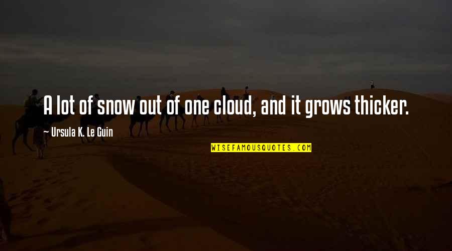 A Lot Of Snow Quotes By Ursula K. Le Guin: A lot of snow out of one cloud,