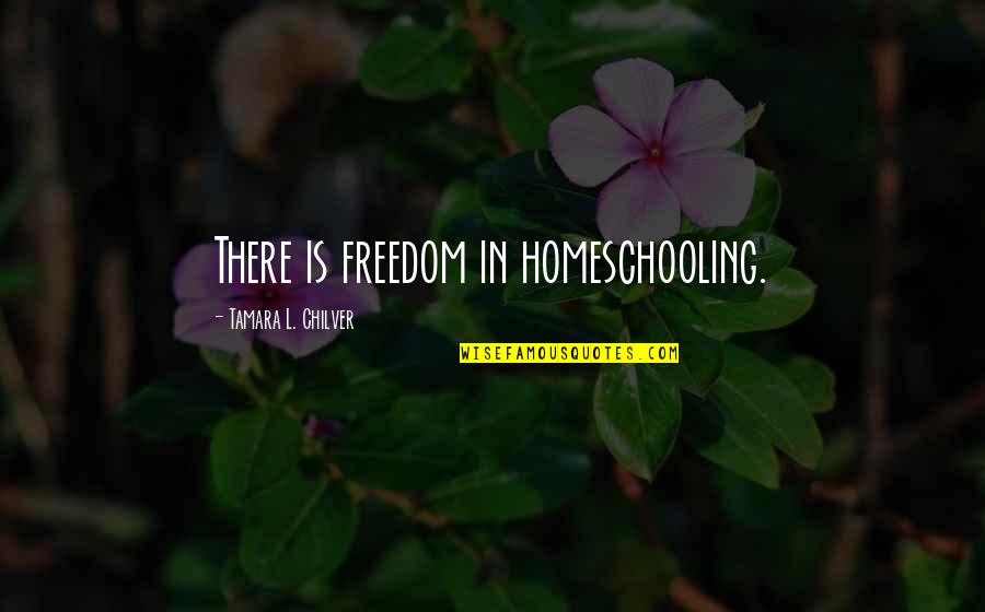 A Real Mom Quotes By Tamara L. Chilver: There is freedom in homeschooling.