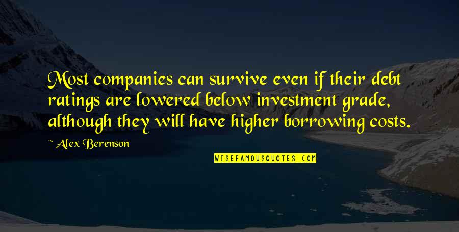 A Relationship Between A Mother And Daughter Quotes By Alex Berenson: Most companies can survive even if their debt