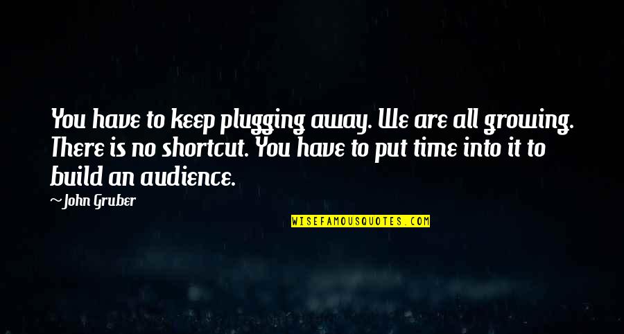 A1iya Quotes By John Gruber: You have to keep plugging away. We are