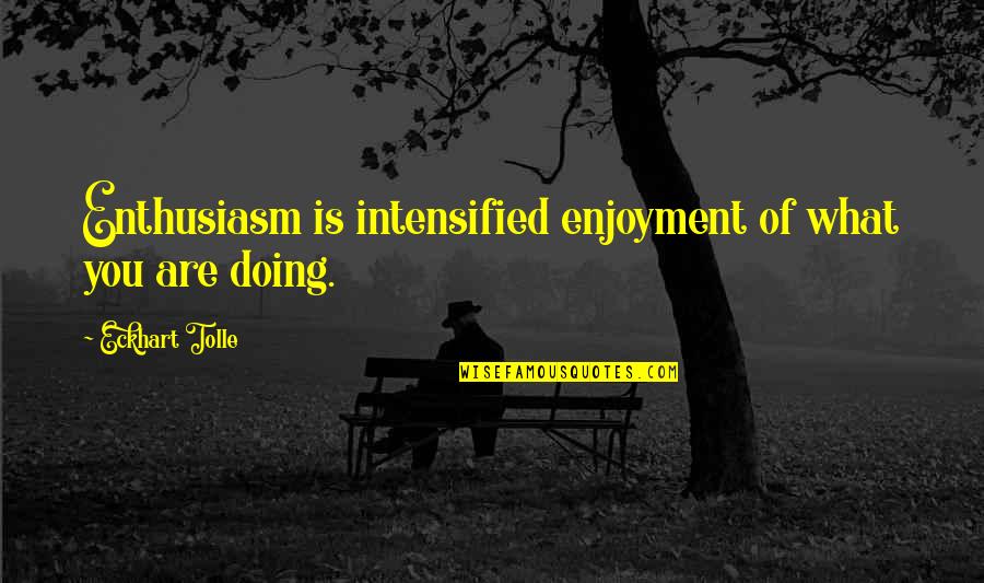 A3s 2gb Cph1803 Quotes By Eckhart Tolle: Enthusiasm is intensified enjoyment of what you are