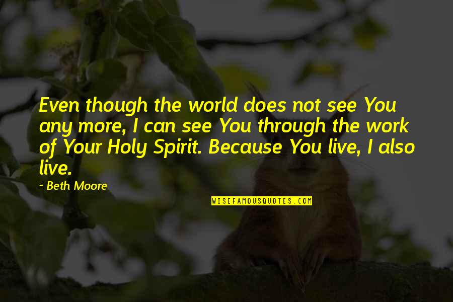 Aalburger1790 Quotes By Beth Moore: Even though the world does not see You