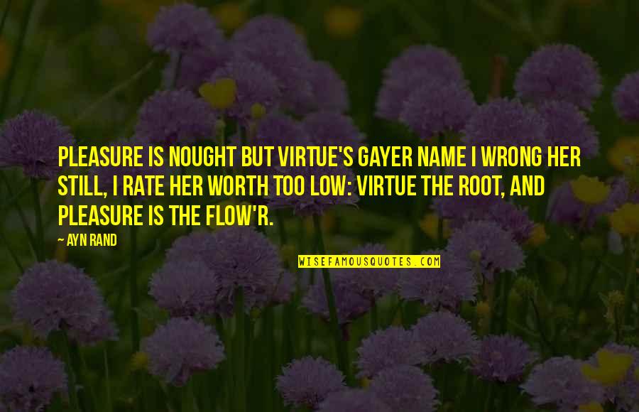 Abby Suso Quotes By Ayn Rand: Pleasure is nought but virtue's gayer name I