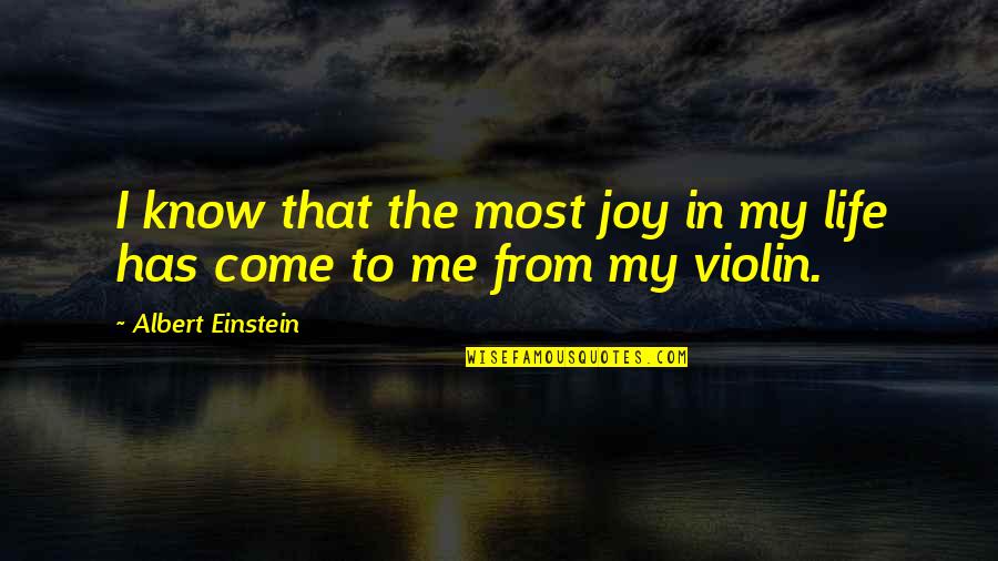 Abderrahim Halabi Quotes By Albert Einstein: I know that the most joy in my