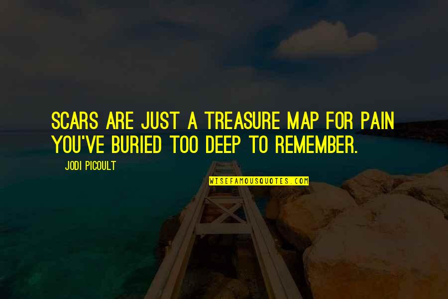 Abdolhossein Mojaddami Quotes By Jodi Picoult: Scars are just a treasure map for pain