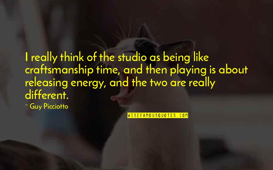 About Being Different Quotes By Guy Picciotto: I really think of the studio as being