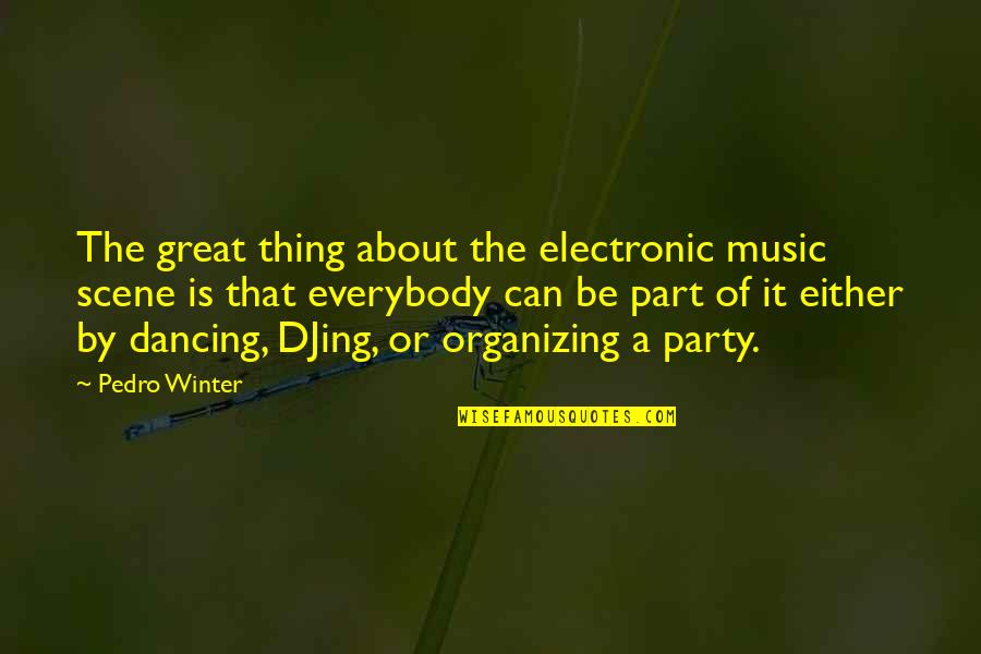 About Party Quotes By Pedro Winter: The great thing about the electronic music scene