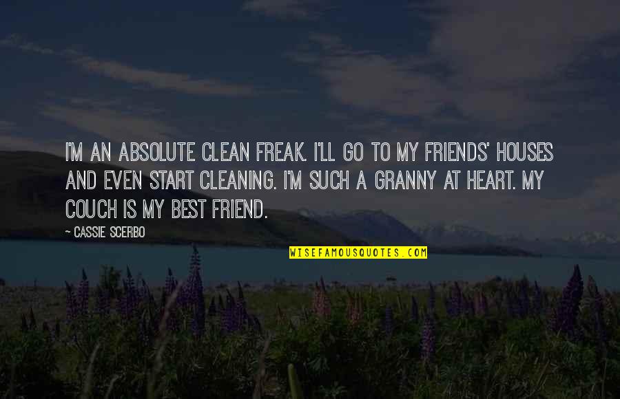 Absolute Best Friend Quotes By Cassie Scerbo: I'm an absolute clean freak. I'll go to