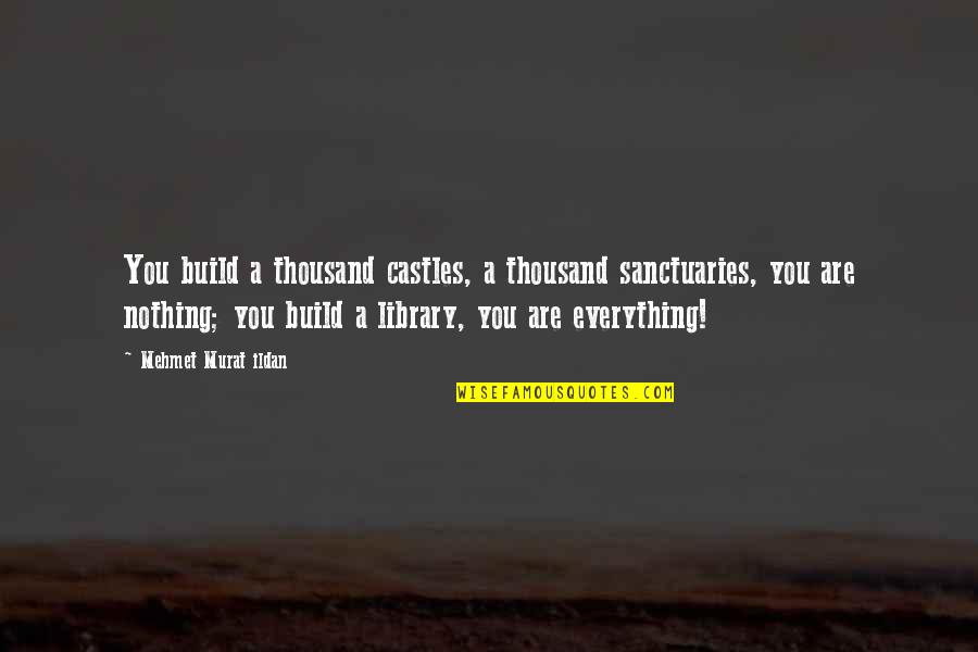 Accompanies Veterinary Quotes By Mehmet Murat Ildan: You build a thousand castles, a thousand sanctuaries,