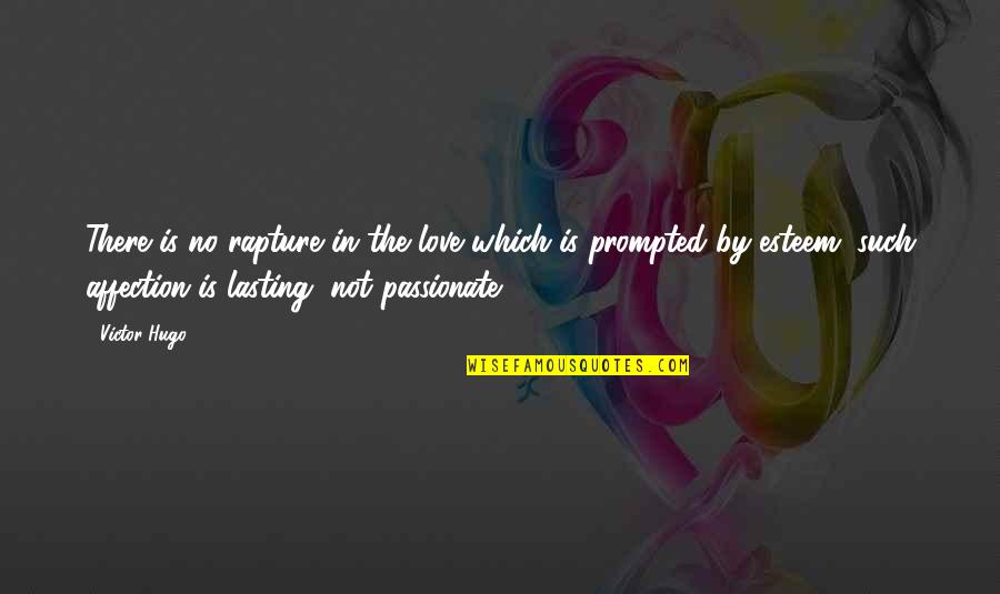 Actions Affecting Others Quotes By Victor Hugo: There is no rapture in the love which