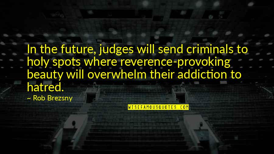 Addiction To Quotes By Rob Brezsny: In the future, judges will send criminals to