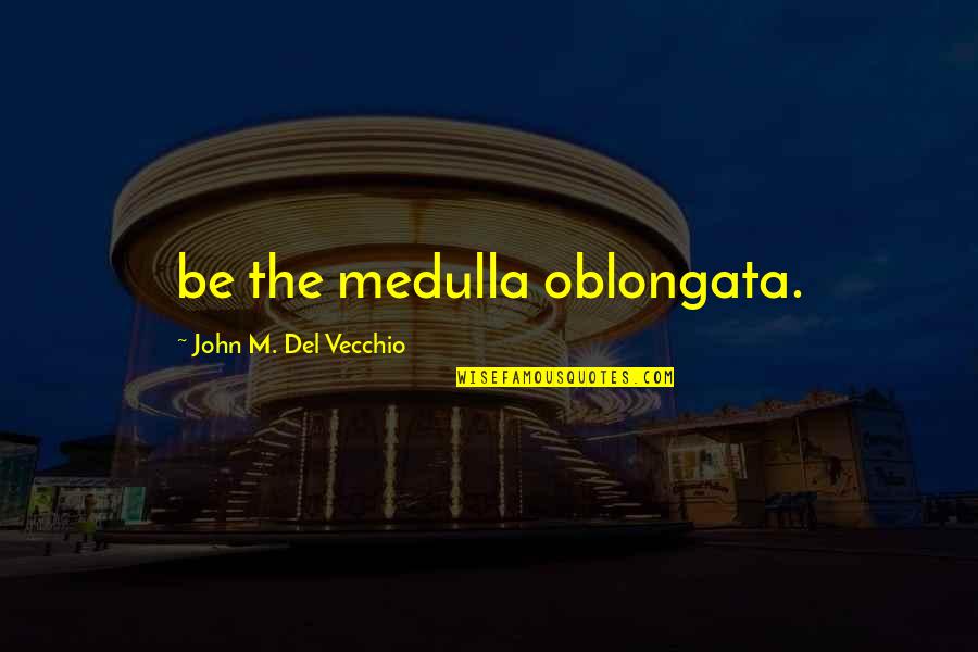 Adducimur Quotes By John M. Del Vecchio: be the medulla oblongata.