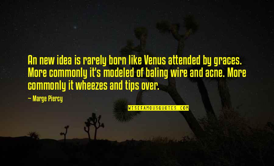 Adelines House Of Cool Quotes By Marge Piercy: An new idea is rarely born like Venus