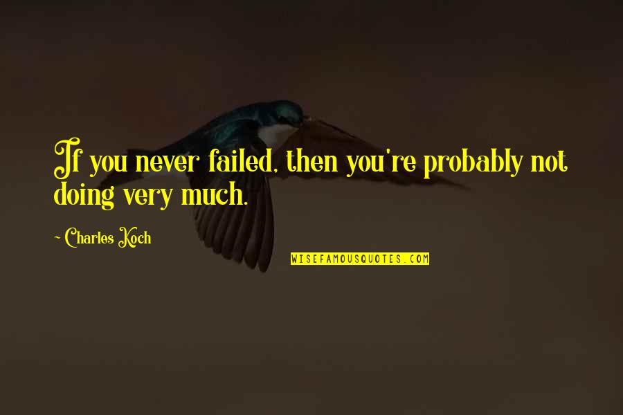 Adjara Quotes By Charles Koch: If you never failed, then you're probably not