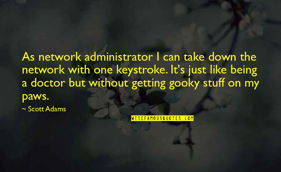 Administrator Quotes By Scott Adams: As network administrator I can take down the