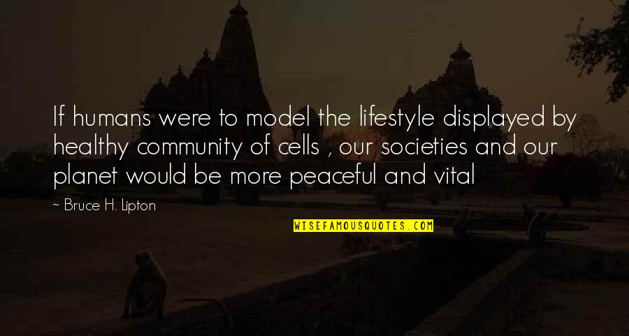 Adobe's Quotes By Bruce H. Lipton: If humans were to model the lifestyle displayed