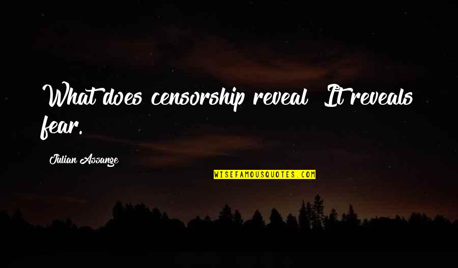 Aeronauts Rotten Quotes By Julian Assange: What does censorship reveal? It reveals fear.