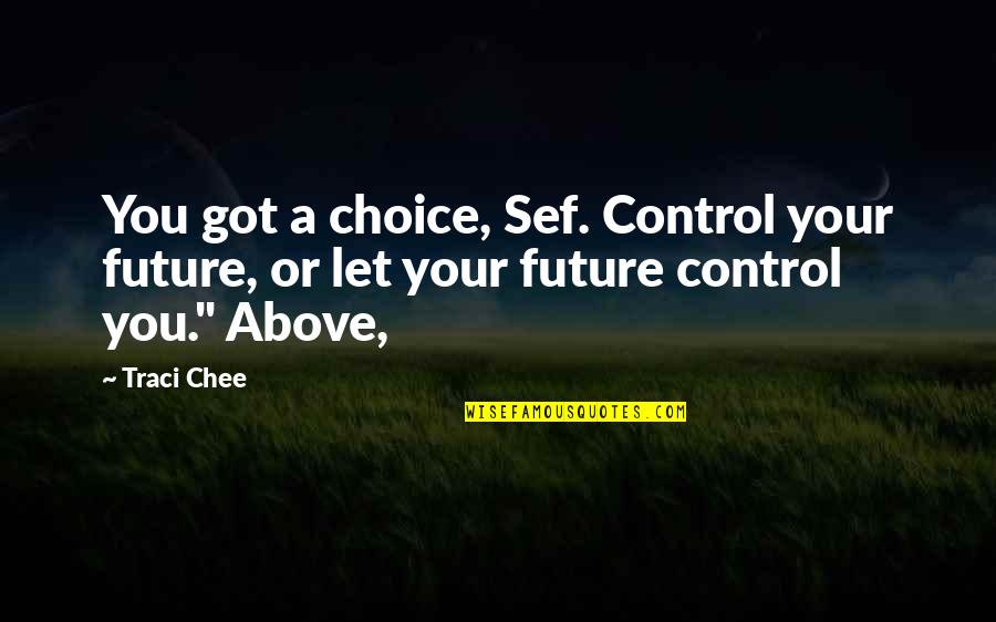 Aesthetic Stickers Quotes By Traci Chee: You got a choice, Sef. Control your future,