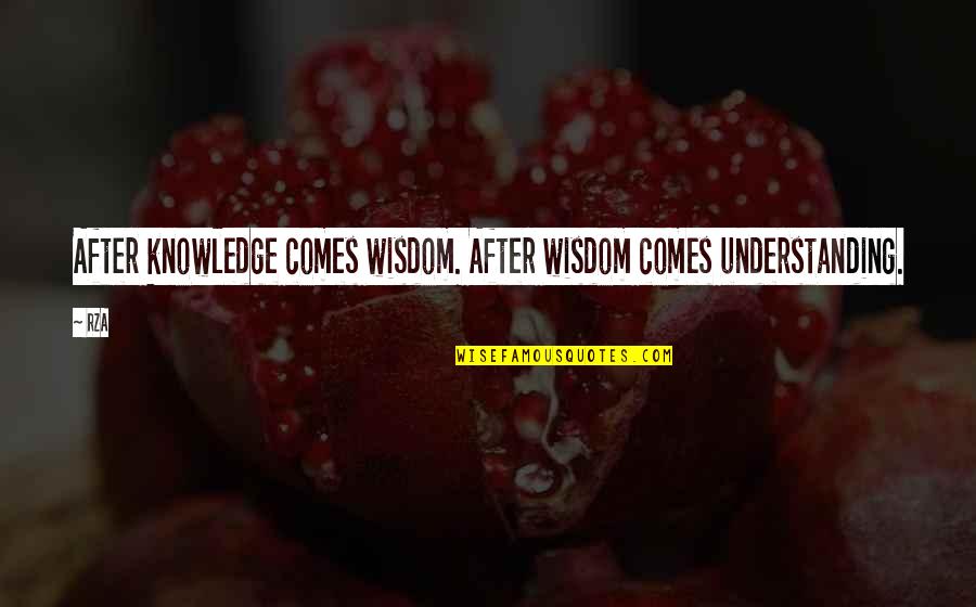 Africanized Killer Quotes By RZA: After knowledge comes wisdom. After wisdom comes understanding.