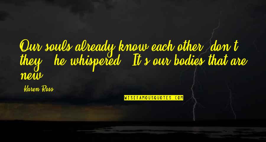 Aha Kyle Idleman Quotes By Karen Ross: Our souls already know each other, don't they?'